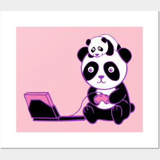 Dual Gaming Panda Posters and Art
